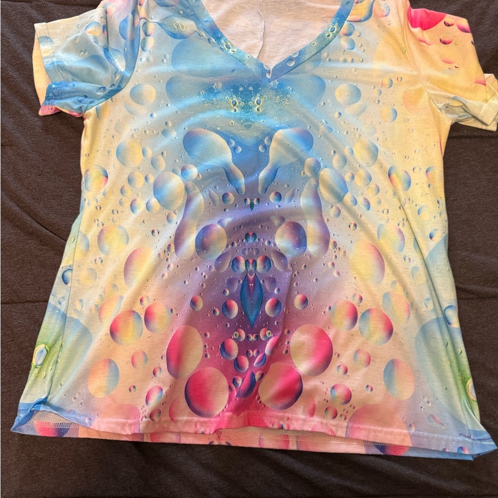 Colorful Bubble Print Women's Top